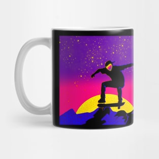 Neon Synthwave Cyberpunk Skater Mug